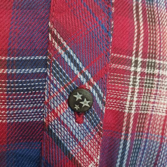 NEW William Rast Red & Blue Plaid Button Down Size S - Picture 7 of 11